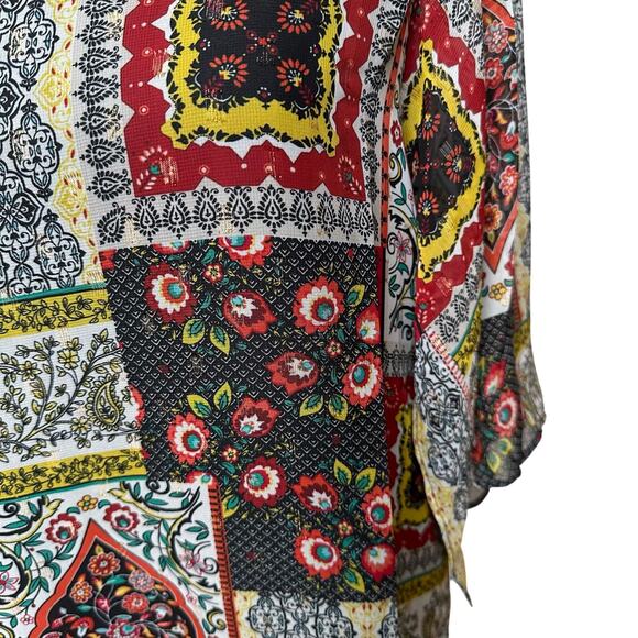 Tahari Women's Top - Size M - Woodland Patchwork Print - Picture 2 of 7